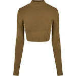 Women's Organic Long Sleeve Turtleneck - Olive