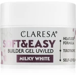 Claresa Soft&Easy Builder Gel podkladový gél na nechty odtieň Milky White 12 g