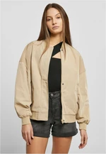 Women's Oversized Light Bomber Union Oversized Jacket Beige