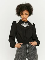 Black blouse with embroidery TALLY WEiJL - Women