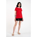 Women's blouse Ksenia with short sleeves - red