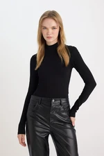 DEFACTO Coool Half Turtleneck Basic Plain Long Sleeve Bodysuit