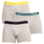 3PACK pánské boxerky Levis šedé