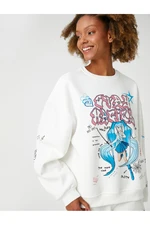 Koton Anime Sweatshirt Crew Neck Long Sleeve Comfortable Cut