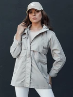 Women's transitional parka with hood TILAN beige Dstreet