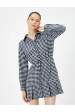 Koton Mini Shirt Dress Long Sleeve Ruffles