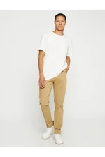 Koton Basic Gabardine Trousers Slim Fit Button Detailed