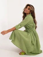 Light green shirt dress with pockets