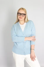 Sweet Knit Woman's Cardigan 3249 Light Blue