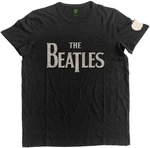 The Beatles Tričko Drop T Logo App Slub Unisex Black 2XL