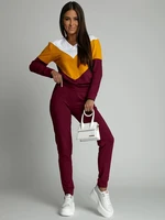 Women's burgundy tracksuit