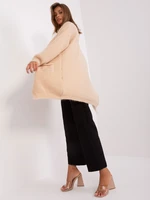 Beige knitted oversize cardigan