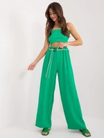 Green Summer Fabric Trousers