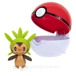 Jazwares Pokémon Clip and Go Poké Ball -  figúrka Chespin