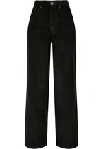 Women's high-waisted corduroy trousers from the 90s black