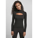 Women's turtleneck with long sleeves in black