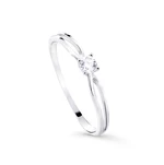 Cutie Jewellery Něžný třpytivý prsten z bílého zlata Z8027-10-X-2 52 mm