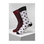 Skull Allover 2-Pack Burgundy/White