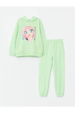 LC Waikiki Girls' Hoodie with Printed Long Sleeve Sweatshirts and Sweatpants.