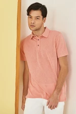 ALTINYILDIZ CLASSICS Men's Dry Rose Slim Fit Slim Fit Polo Neck Plain Casual T-Shirt.