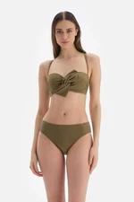 Dagi Green Strapless Covered Bikini Top