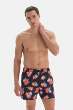 Dagi Navy Blue - Pink Flower Des. Short Shorts