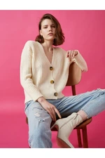 Koton Long Sleeve Oversized Knitwear Cardigan