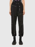 Diesel Trousers - PLEXA black with zippers