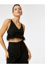 Koton Feather Detailed Crop Undershirt