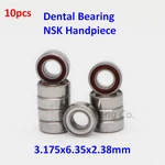 10pcs High Speed Handpiece Turbine NSK Dental Bearings RUCA SR144TLZN 3.175x6.35x2.38mm SS Ball Dentist