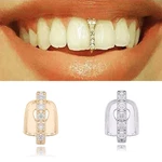 Grillz Dental Grills Rapper Grills Tooth Cap Single Rock Teeth Case Teeth Cover Braces Tooth Cap Teeth Caps Punk Hiphop Jewelry