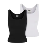 Women's Organic Basic Tank Top 2 Pack - Black + White