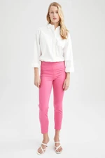 DEFACTO Valentina Cigarette Straight Leg Basic Satin Trousers