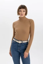 DEFACTO Fitted Turtleneck Ribbed Sweater