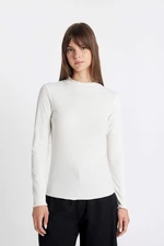 DEFACTO Slim Fit Half Turtleneck Ribbed Camisole Long Sleeve T-Shirt Tunic