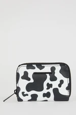 DEFACTO Women's Zebra Patterned Faux Leather Wallet