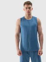 Pánsky tréningový regular tank top z recyklovaných materiálov - modrý