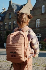 Detský ruksak Konges Sløjd JUNO QUILTED BACKPACK MIDI oranžová farba, veľký, s nášivkou, KS101249