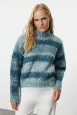 Trendyol Petrol Soft Texture Knit Sweater