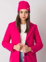 RUE PARIS Fuchsia knitted hat