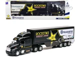 Peterbilt 387 Semi-Truck Black "Rockstar Energy Drink - Husqvarna Factory Racing" 1/32 Diecast Model by New Ray