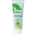 Oriflame Love Nature Organic Tea Tree & Lime čisticí maska a peeling pro mastnou pleť 75 ml