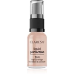 Claresa Liquid Perfection 2in1 vysoce krycí make-up odstín 104 Nude 18 g