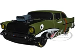 1957 Chevrolet 150 Sedan 57 Matt Green Metallic "Major Bruiser" Limited Edition to 5650 pieces Worldwide 1/24 Diecast Model Car by M2 Machines