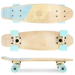 Spokey WOO-FISH Wooden pennyboard 56 x 15 cm, ABEC7, light blue