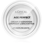 L’Oréal Paris Age Perfect Cream Eyeshadow krémové oční stíny odstín 01 - Dazzling white 4 ml