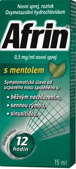 AFRIN 0.5 mg/ml nosní sprej s mentolem 15 ml