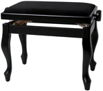 GEWA Piano Bench Deluxe Classic Drevená klavírna stolička Black Matt