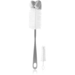 BabyOno Take Care Brush for Bottles and Teats with Mini Brush & Sponge Tip kefa na čistenie Grey 2 ks