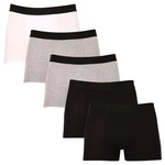 Set of five men's boxer shorts in black, gray and white Nedeto